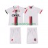 Camisola AC Milan 1996 1997 Retro Criança Equipamento Segundo Manga Curta